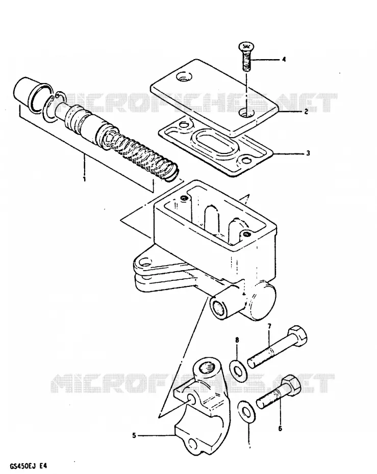 MAITRE CYLINDRE Suzuki MOTO 450 GS-E 1988  GS450EUJ(E/F/G/H/J)