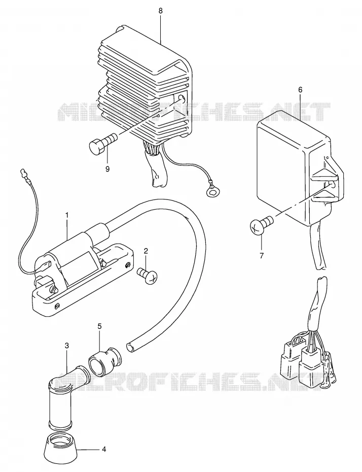 PARTIE ELECTRIQUE (GS125Z/D,GS125UR E71) Suzuki MOTO 125 GS 1983  GS125ESD(E1)