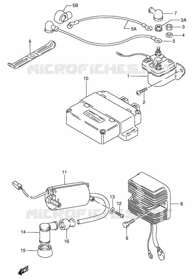 PARTIE ELECTRIQUE (MODELE Z/D/K/M) Suzuki MOTO 125 GN 1989  GN125K(E1)