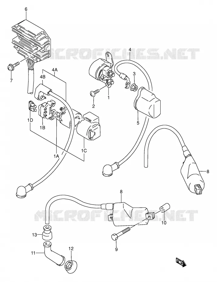 PARTIE ELECTRIQUE Suzuki MOTO 500 GS-E 1994  GS500ER(E2)