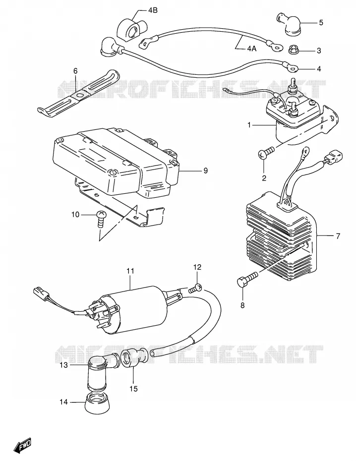PARTIE ELECTRIQUE (VOIR NOTE) Suzuki MOTO 125 GS 1982  GS125Z(E1)