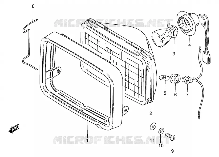 PHARE (E1,E2,E24,E30,E71,P37) Suzuki MOTO 125 GS 1983  GS125ESD(E1)