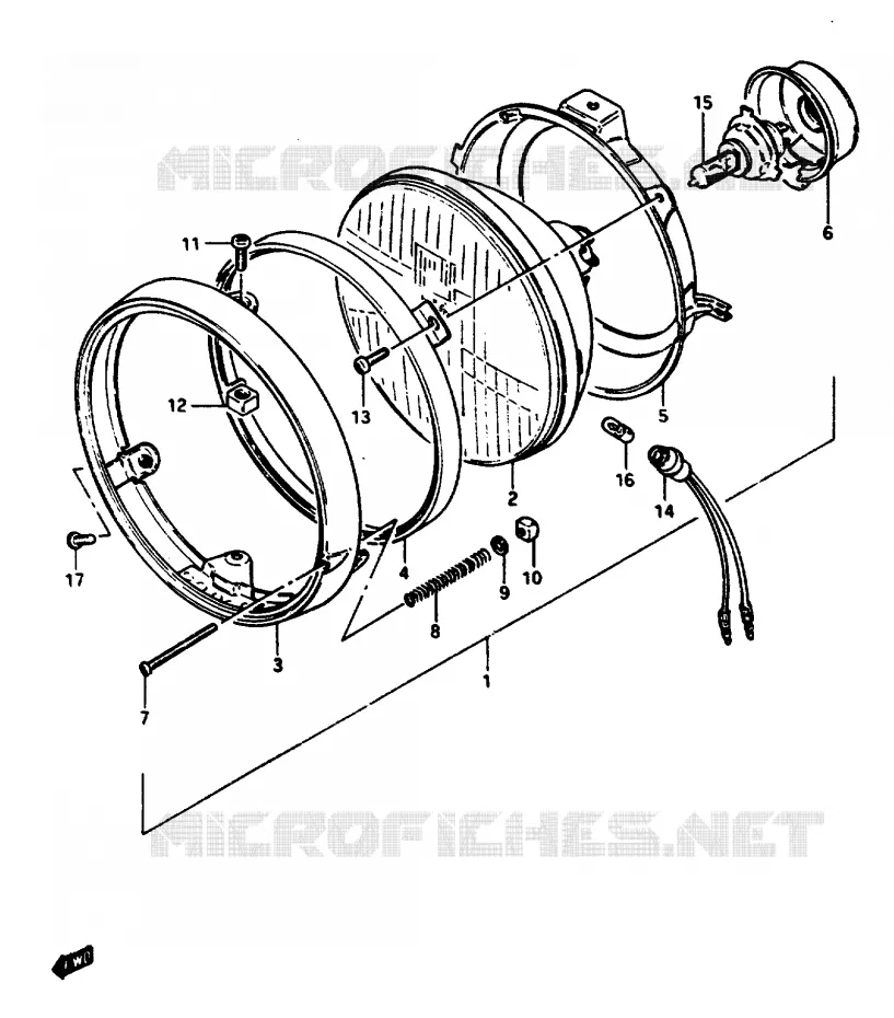 PHARE (GSX1100EE/EF/EG) Suzuki MOTO 1100 GSX-E 1984  GSX1100EE(E/F/G)