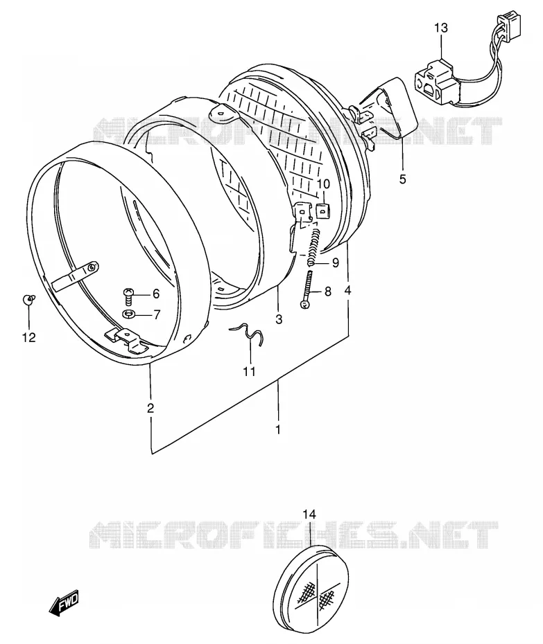 PHARE (MODELE N/R E30) Suzuki MOTO 125 GN 1982  GN125EZ(E1)