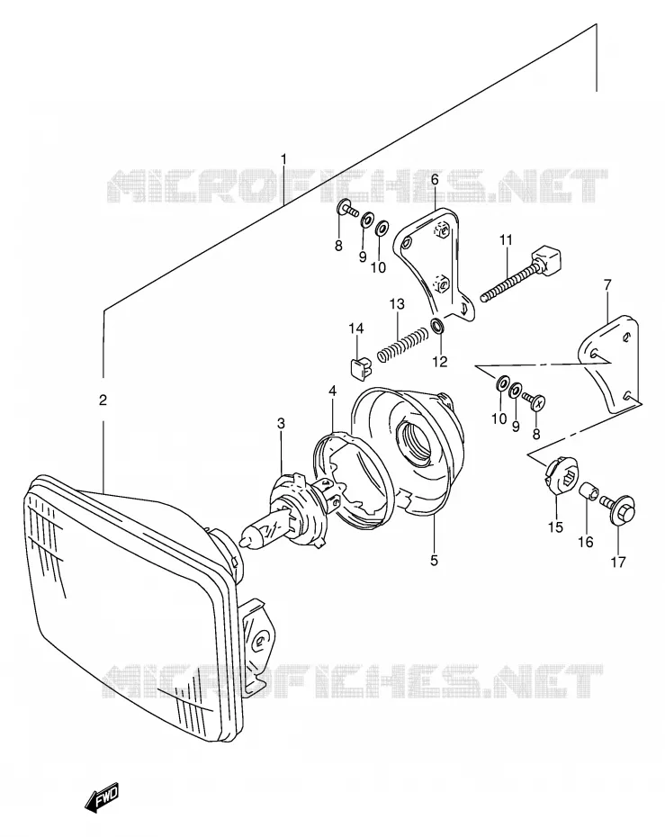 PHARE (P9) Suzuki MOTO 500 GS-E 1995  GS500ES(E2)