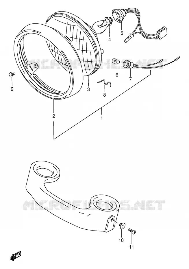 PHARE Suzuki MOTO 125 GN 1989  GN125EK(E1)