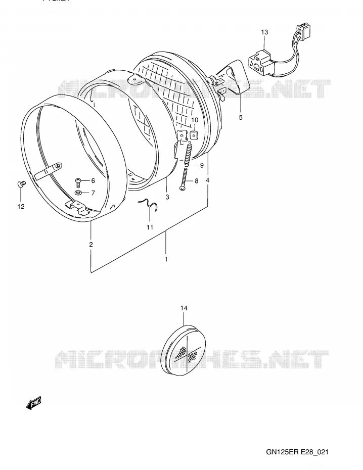 PHARE Suzuki MOTO 125 GN 1994  GN125ER(E28)