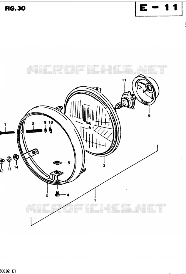 PHARE Suzuki MOTO 450 GS 1982  GS4502(2/Z/D)