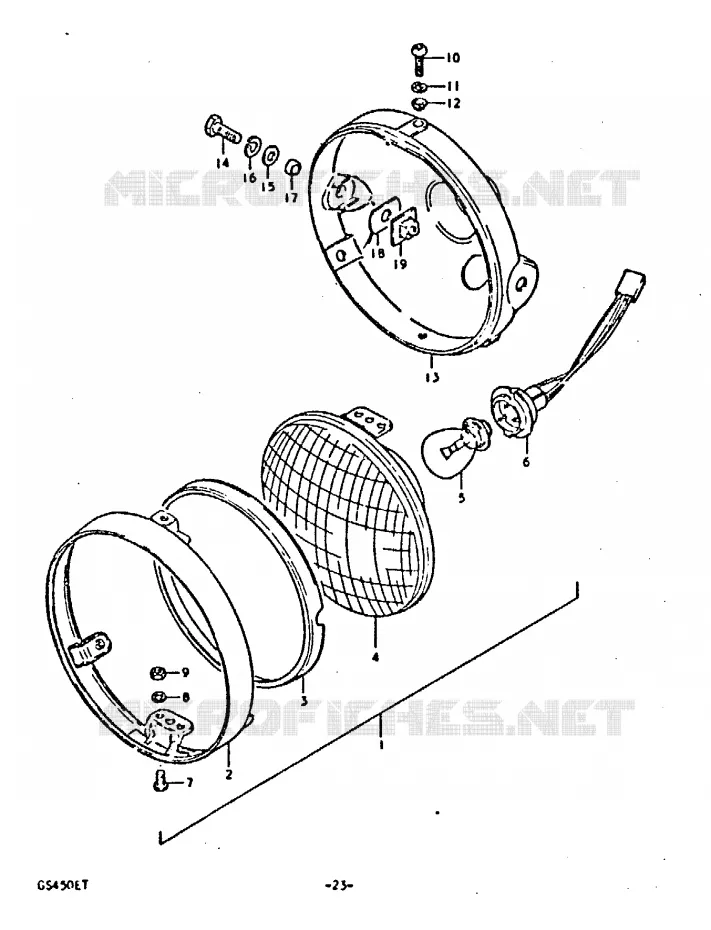 PHARE Suzuki MOTO 450 GS-E 1980  GS450ET(T)