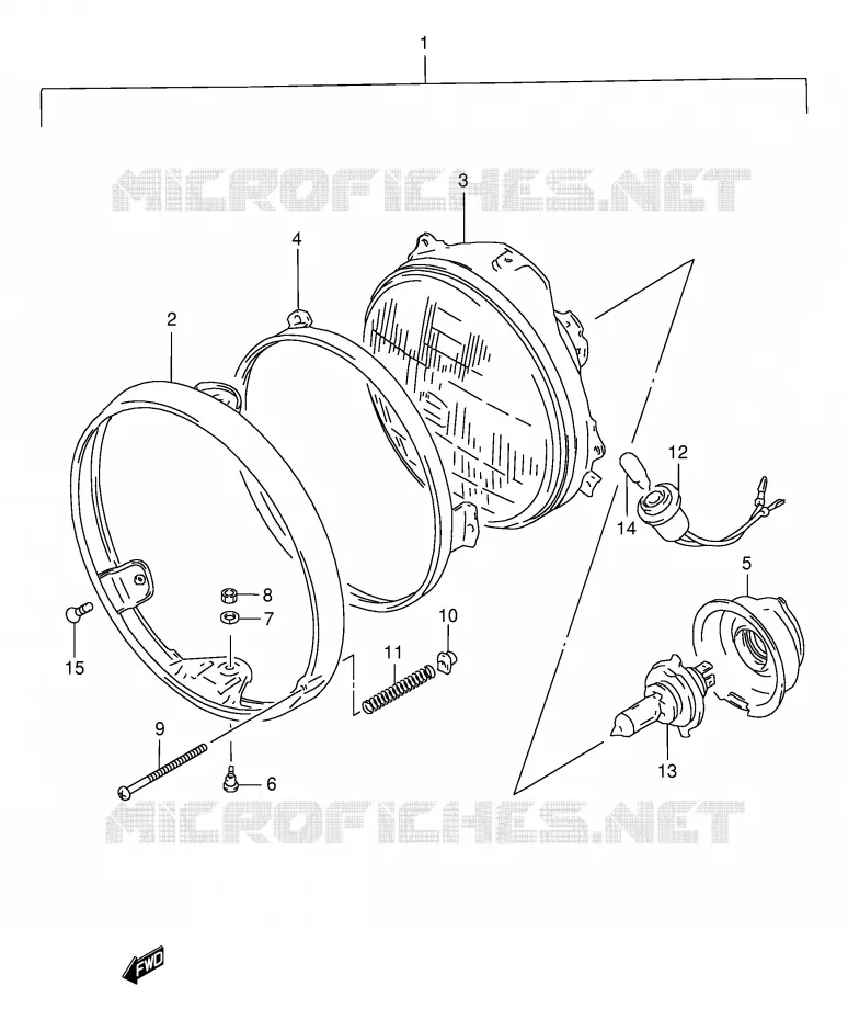 PHARE Suzuki MOTO 500 GS-E 2002  GS500HUK2(E2)