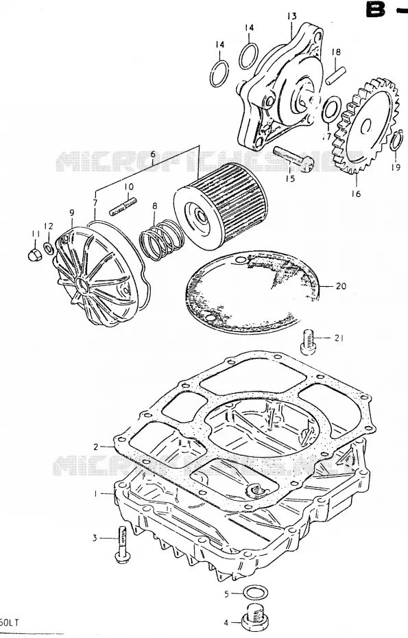 POMPE A HUILE - FILTRE A HUILE Suzuki MOTO 550 GS 1980  GS550LT