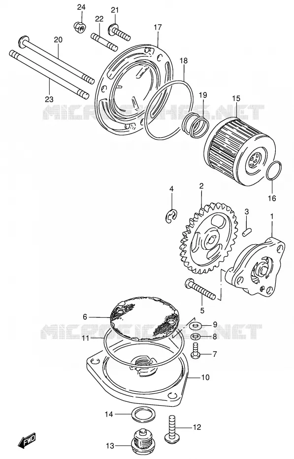POMPE A HUILE Suzuki MOTO 125 GN 1982  GN125Z(E1)