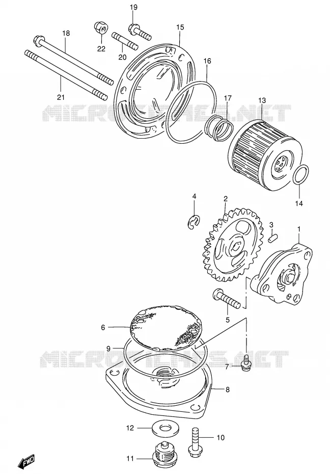 POMPE A HUILE Suzuki MOTO 125 GS 1982  GS125EEZ(E1)