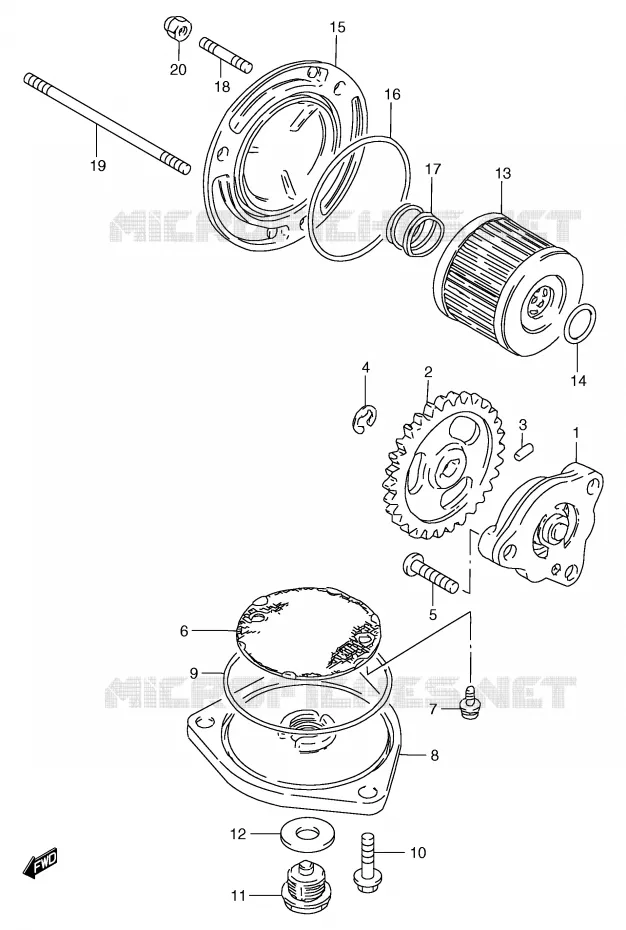 POMPE A HUILE Suzuki MOTO 125 GS 2000  GS125SY(E71)