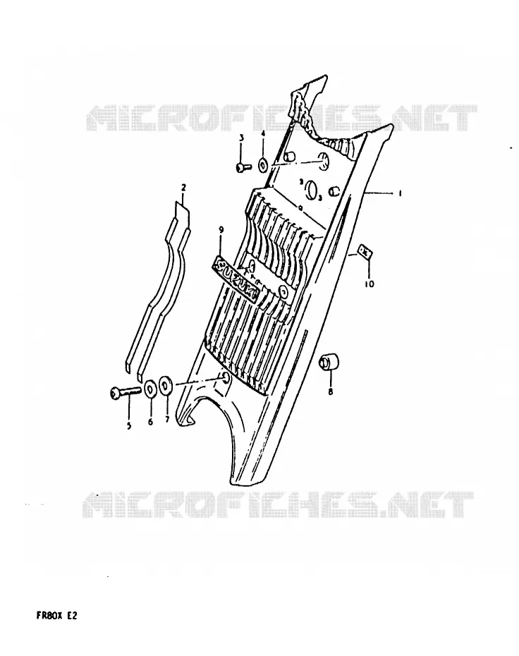PROTECTIONS DE FOURCHE Suzuki SCOOTER 80 FR 1981  FR80X