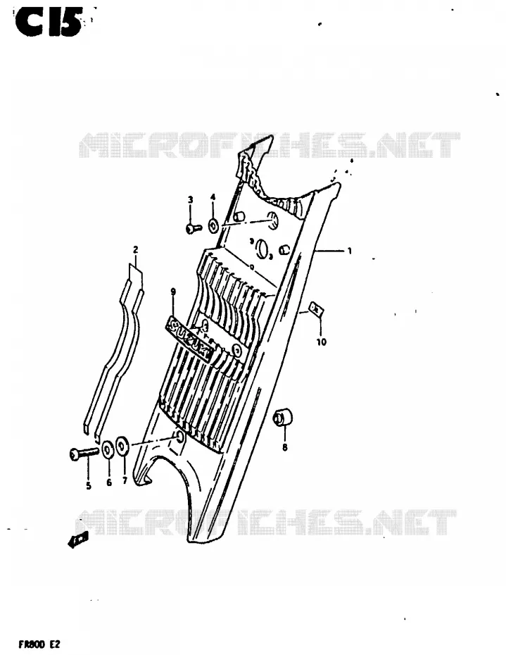 PROTECTIONS DE FOURCHE Suzuki SCOOTER 80 FR 1983  FR80D
