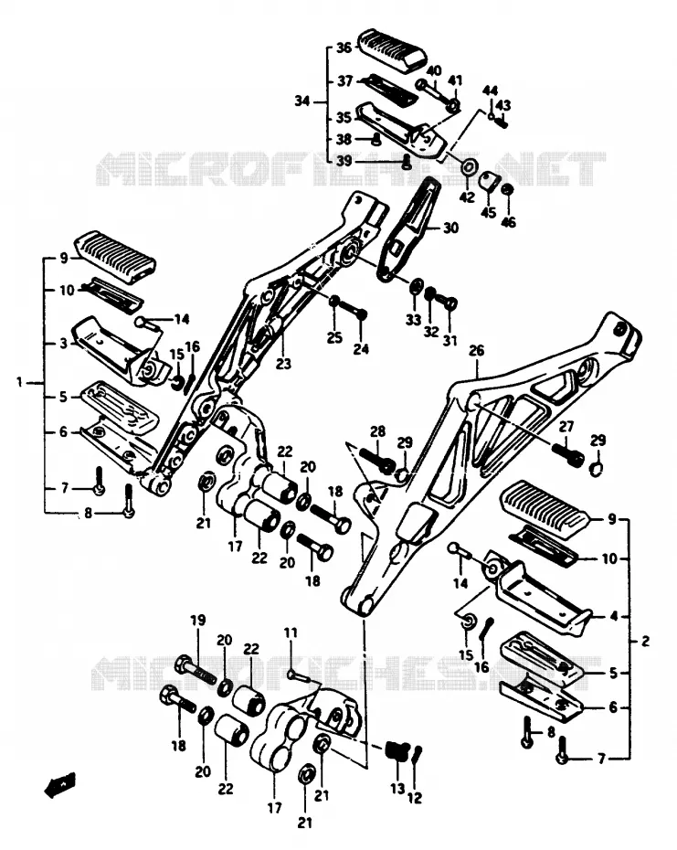 REPOSE PIED Suzuki MOTO 1150 GS 1985  GS1150ESF(E/F/G)