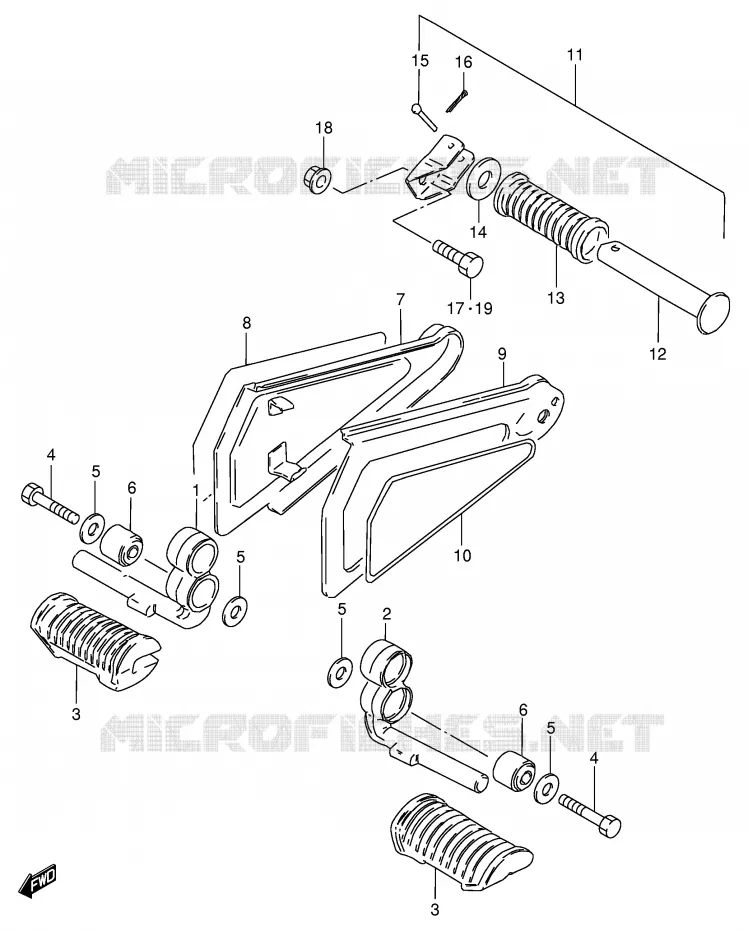REPOSE PIED Suzuki MOTO 125 GS 1982  GS125Z(E1)