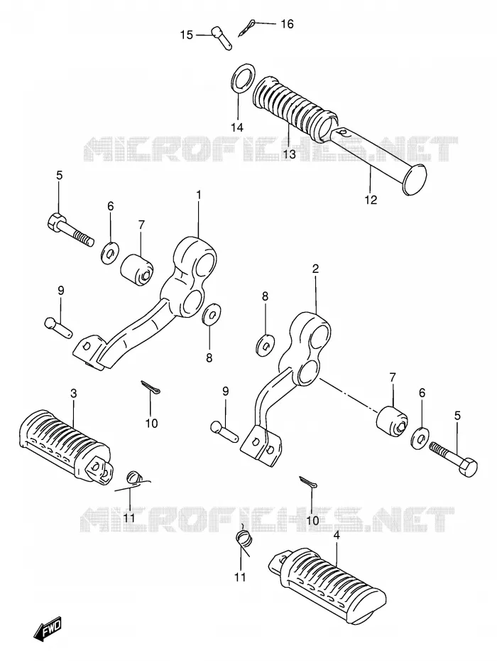 REPOSE PIED Suzuki MOTO 250 GN 2001  GN250K1(E2)