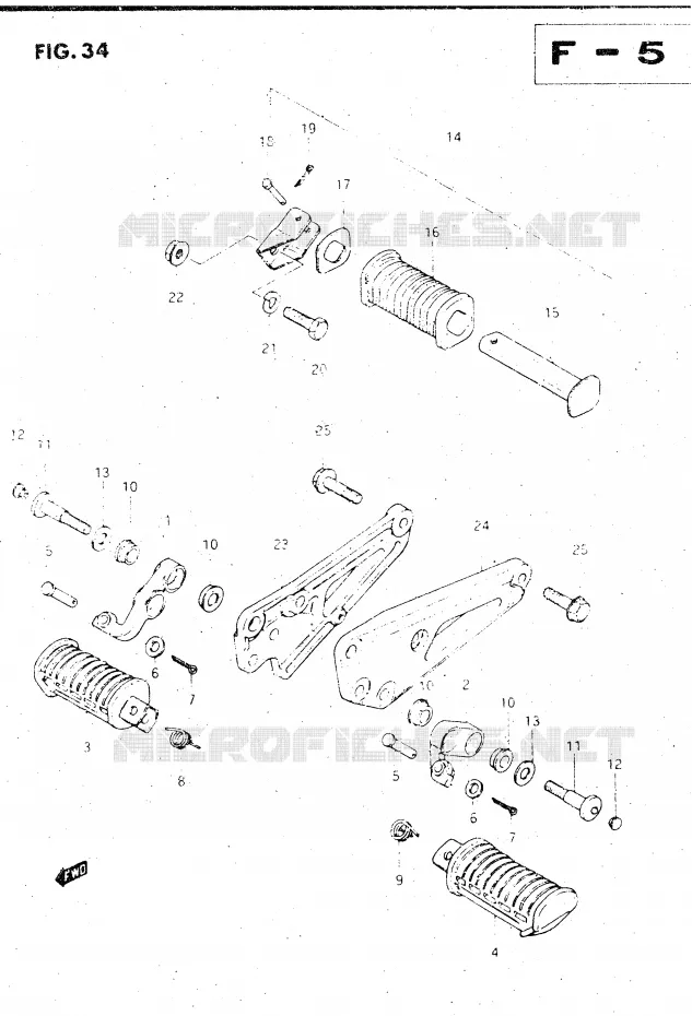 REPOSE PIED Suzuki MOTO 500 GS-E 1983  GS500ED(Z/D)