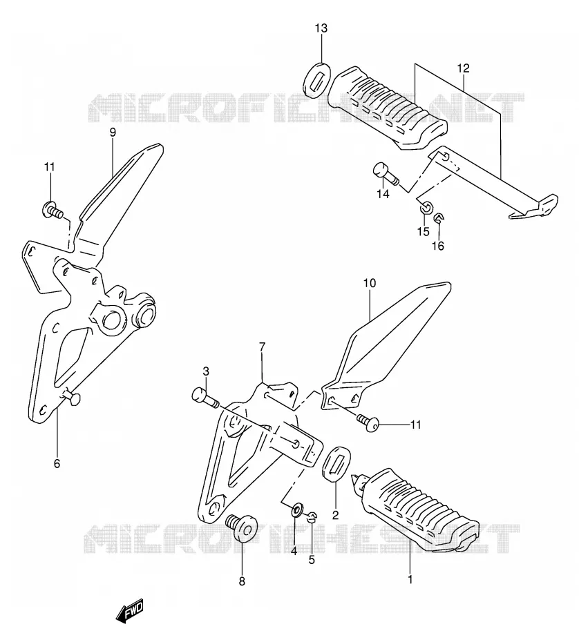 REPOSE PIED Suzuki MOTO 500 GS-E 1995  GS500EUS(E2)