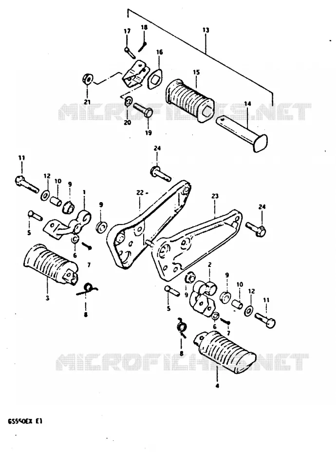 REPOSE PIED Suzuki MOTO 550 GS 1981  GS550EX(X)