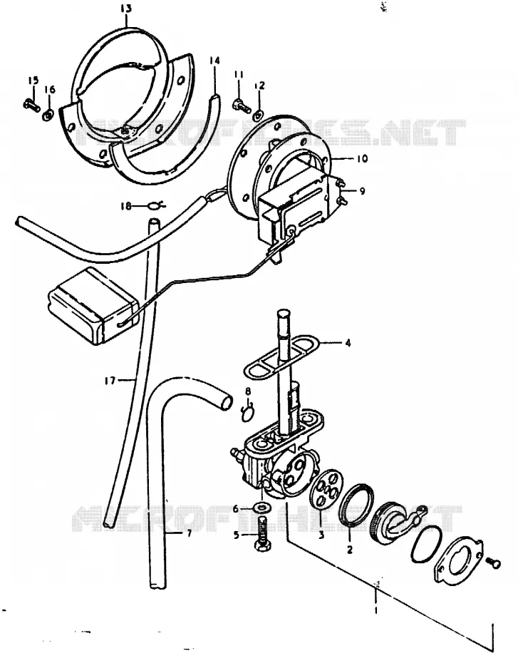 ROBINET / JAUGE A ESSENCE Suzuki MOTO 1000 GS 1979  GS1000N(C/N)