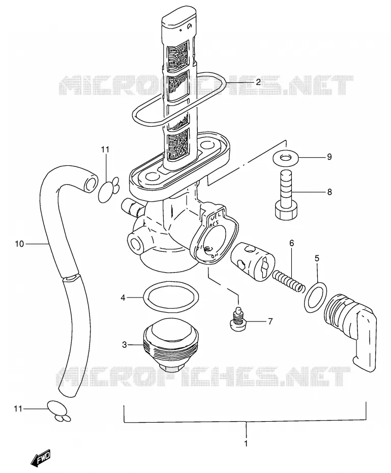 ROBINET D'ESSENCE Suzuki MOTO 125 GN 1991  GN125EM(E1)