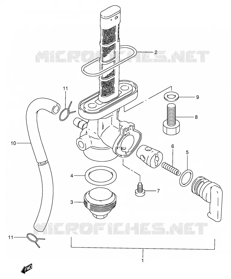 ROBINET D'ESSENCE Suzuki MOTO 250 GN 1992  GN250N(E2)