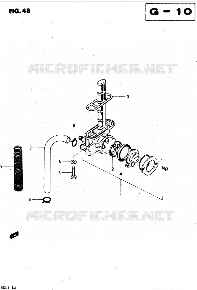 ROBINET D'ESSENCE Suzuki MOTO 450 GS-L 1996  GS450LT(E2)