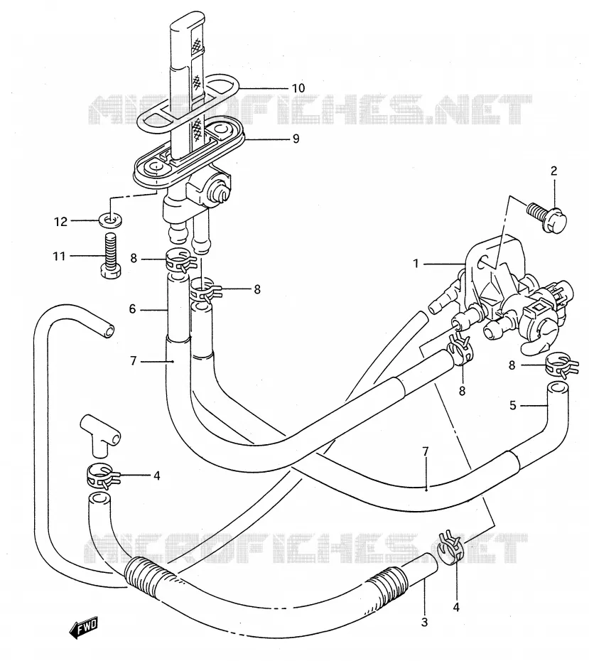 ROBINET D'ESSENCE Suzuki MOTO 500 GS-E 1996  GS500ESKT(E28)