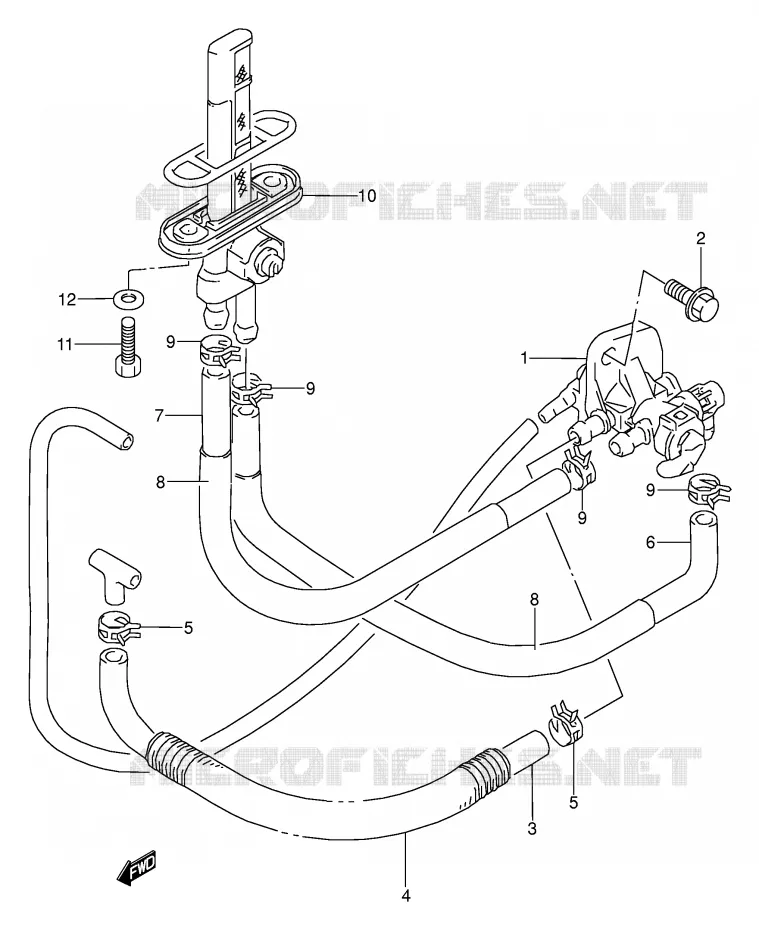 ROBINET D'ESSENCE Suzuki MOTO 500 GS-E 1996  GS500ET(E2)