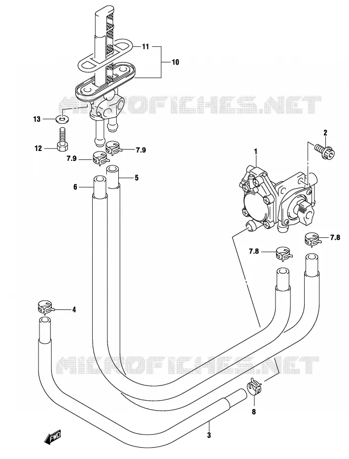 ROBINET D'ESSENCE Suzuki MOTO 500 GS-F 2004  GS500FUK4(P19)