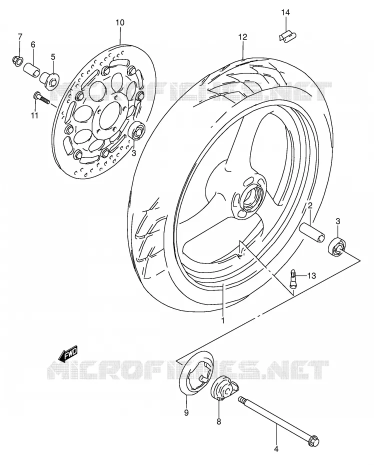 ROUE AVANT Suzuki MOTO 500 GS-E 1991  GS500EM(E2)