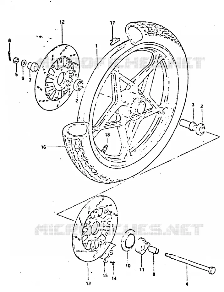 ROUE AVANT Suzuki MOTO 650 GS 1983  GS650GTD