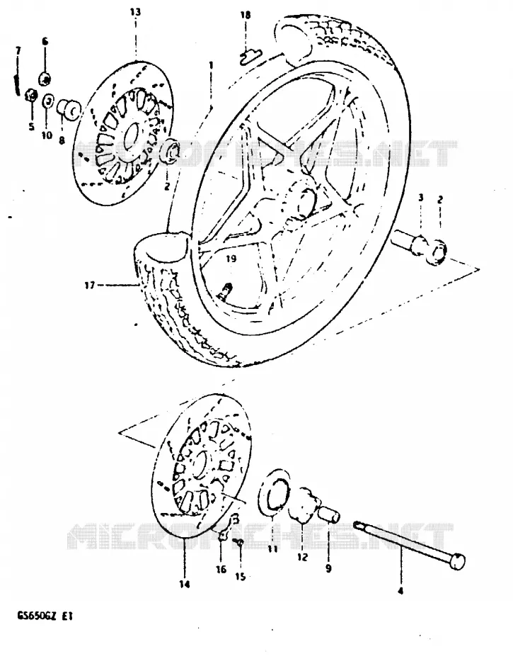 ROUE AVANT Suzuki MOTO 650 GS 1999  GS650GX(X/Z)
