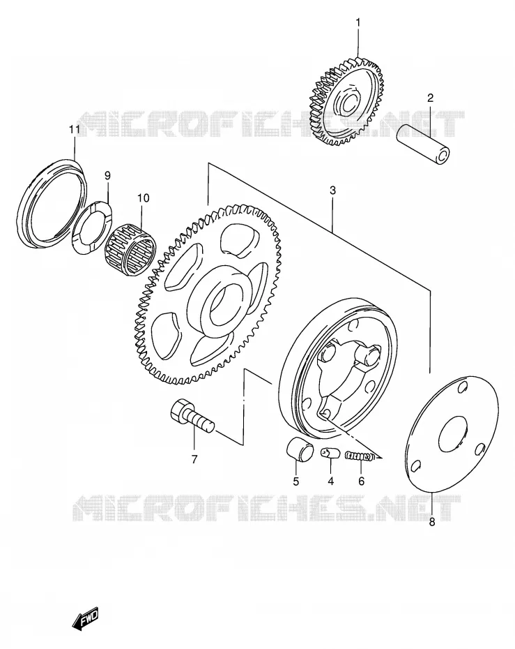 ROUE LIBRE DE DEMARREUR Suzuki MOTO 250 GN 1998  GN250EW(E2)