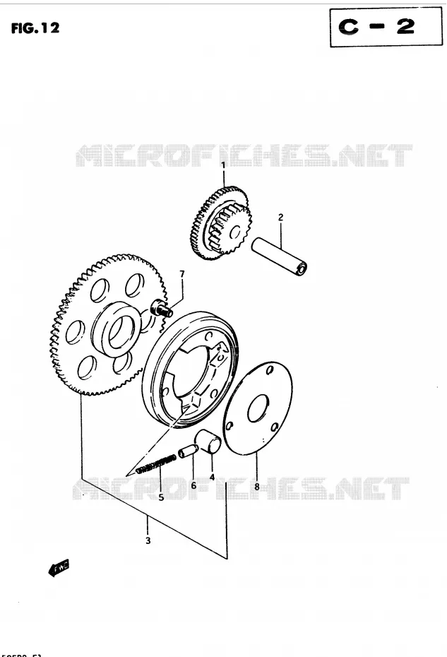 ROUE LIBRE DE DEMARREUR Suzuki MOTO 450 GS-S 1983  GS450SD(2/Z/D)