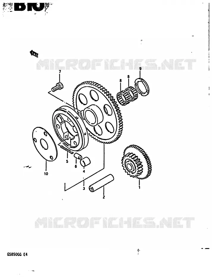 ROUE LIBRE DE DEMARREUR Suzuki MOTO 850 GS 1985  GS850GF(E4)