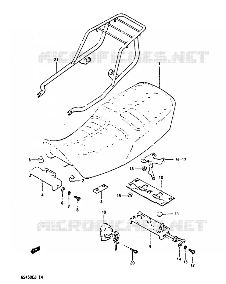 SELLE Suzuki MOTO 450 GS-S 1985  GS450SF(E/F/G/H/J)