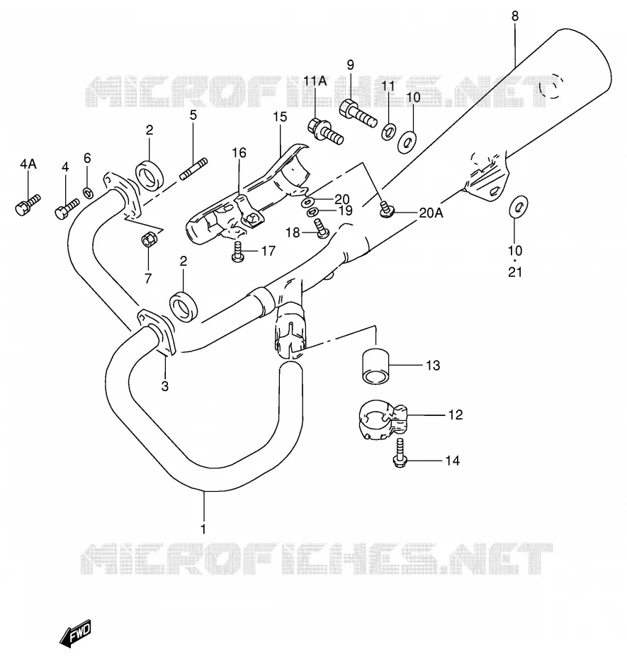 SILENCIEUX Suzuki MOTO 250 GN 1994  GN250R(E2)