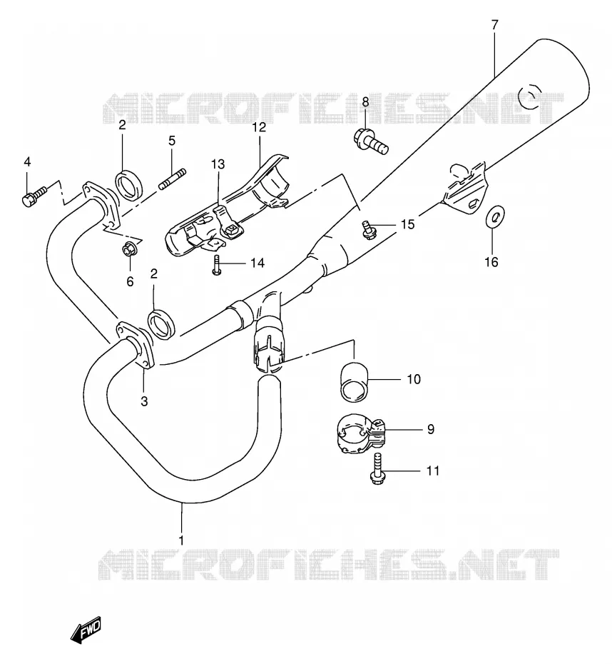 SILENCIEUX Suzuki MOTO 250 GN 2000  GN250EY(E2)