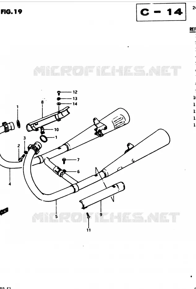 SILENCIEUX Suzuki MOTO 450 GS 1983  GS450D(2/Z/D)