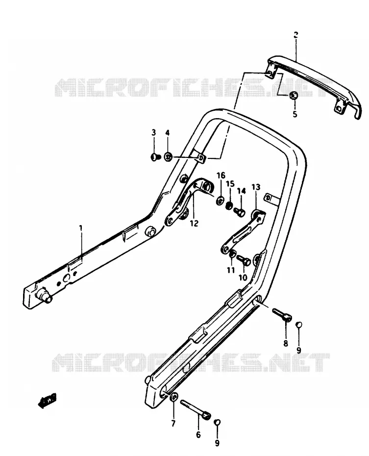 SUPPORT DOSSERET Suzuki MOTO 1100 GSX-E 1985  GSX1100ESF(E/F/G)
