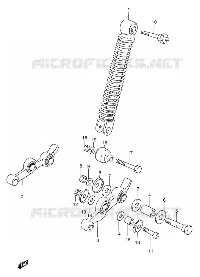 SUSPENSION AVANT Suzuki SCOOTER 50 FZ 1993  FZ50NP(E1)