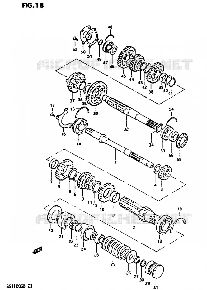 TRANSMISSION Suzuki MOTO 1100 GS-G 1982  GS1100GZ(Z/D)