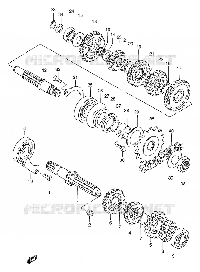 TRANSMISSION Suzuki MOTO 250 GN 1999  GN250EX(E2)