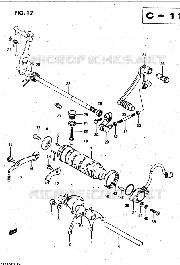 TRANSMISSION Suzuki MOTO 450 GS-L 1996  GS450LT(E2)