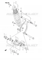 BIELLETTE DE SUSPENSION ARRIERE pour Suzuki DR 650 1994