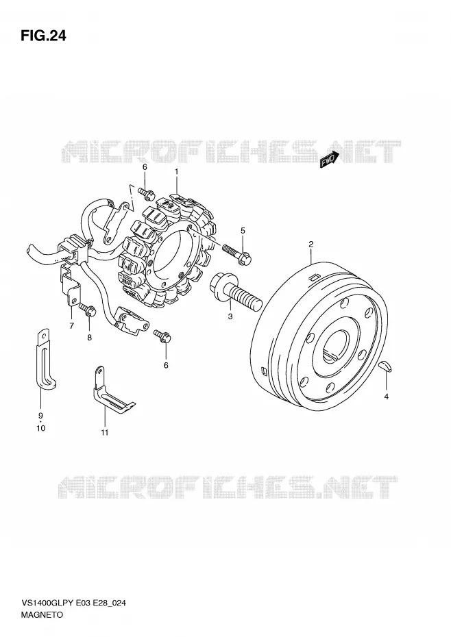 ALLUMAGE ROTOR - STATOR Suzuki MOTO 1400 INTRUDER 1996  VS1400GLPT(E3/E28)